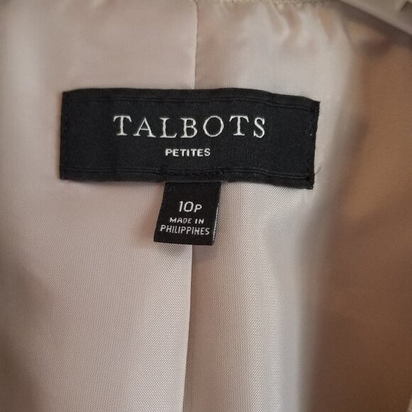 Talbots Tan Linen 3/4 Sleeve Jacket Blazer - Picture 3 of 4